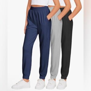 Sweet Hearts 3 Pack High Waisted Performance Joggers with Pockets XL NWT